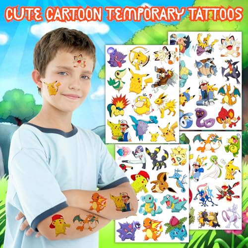 52Pc Cute Monster Temporary Tattoos for Kids