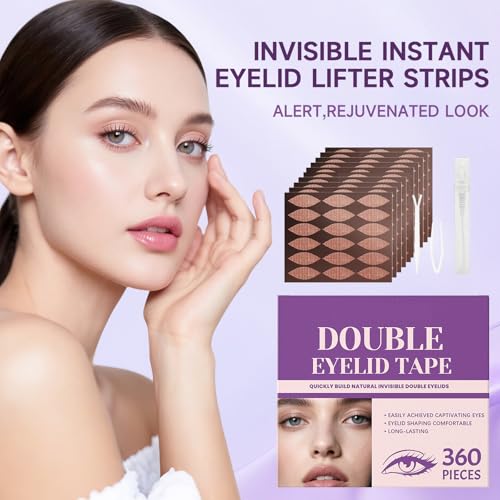 FENNIDICE 360 Pcs Double Eyelid Tape - Invisible Waterproof Eye Lift Strips