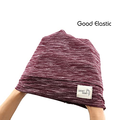 Kids Satin Lined Bonnet Silk Sleep Bonnet Slap Cap for Natural Hair Adjustable Slouchy Beanie for Kids,Child,Toddler,Teens(4-10 Years Old,Burgundy)