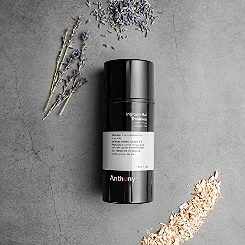 Anthony Ingrown Hair Treatment for Men Gel Solution to Calm Down Razor Burn ? Scar and Redness Eliminator, Bump Removal ? 3 Fl. Oz