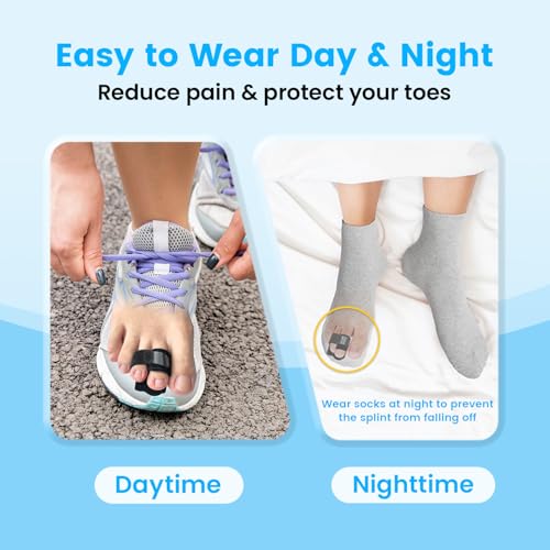 Hammer Toe Straightener for Men & Women - 2-Pack Splint Support