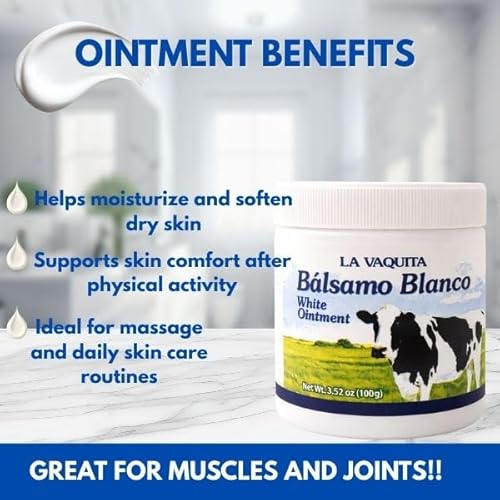 Cosmetic Ointment & La Vaquita B?lsamo Blanco (3.52 oz Each) for Sweating, Fat Burning, Joint Relief, and Muscle Recovery
