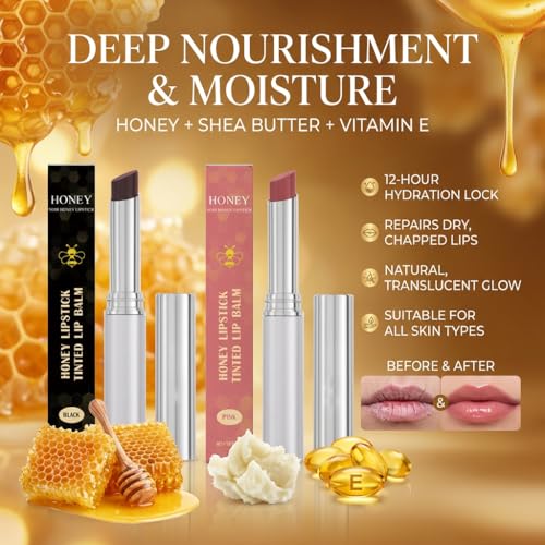 Honey Lip Tint Balm - Hydrating Shea Butter & Vitamin E
