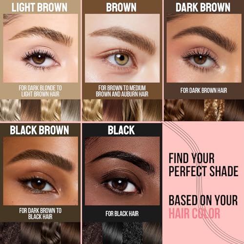 iMethod Eyebrow Pen - Eyebrow Pencil Magical Upgraded Eye Brow Pencils for Women with 4 Fork Tip & Spoolie Brush for Hair-Like Natural Brows, Last All-Day, Microblading Eyebrow Pen, Dark Brown