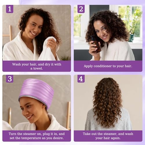 Electric Hair Steamer Cap with 10 Heat Levels