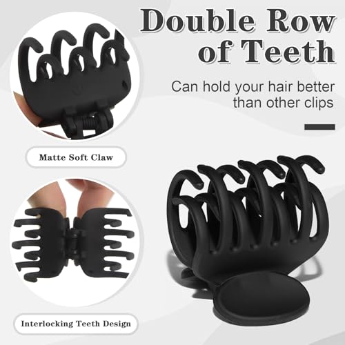 8PCS Claw Hair Clips for Thin & Thick Hair, 1.6" Matte