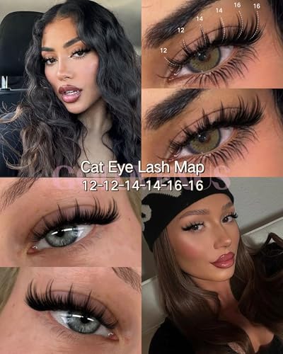 Reusable Fluffy Manga Lash Clusters Set - 12-14-16mm Wispy Extensions
