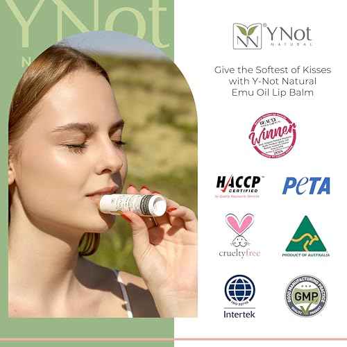 YNN Emu Oil Moisturizing Lip Balm with Extreme SPF50+ Sun Protection - 4-Hour Water Resistant, Fortified with Vitamin E, Amino Acids & Omega 3, 6 & 9 - Y-Not Natural, 15g Stick - 2 Pack