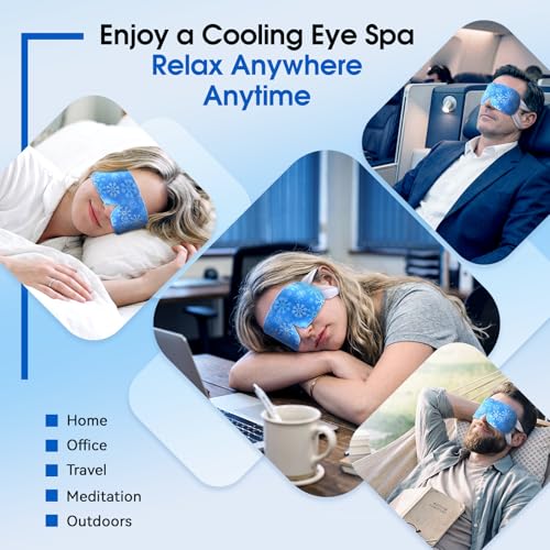 Cooling Hydrogel Eye Mask for Puffiness & Dark Circles - 8 Packs