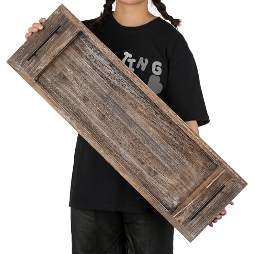 Hanobe 31" Wood Bath Caddy Tray with Handles