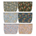 6 Pieces Makeup Bag Forest Fox Garden Cat Deer Rabbit Floral Aesthetics Skincare Bag Travel Toiletry Bag Makeup Pouch Cosmetic Bag Thank You Friendship Gifts for Women Mom Friends Bestie Coworker Aunt