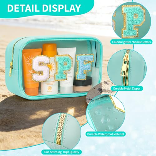 Clear SUN Waterproof Makeup Bag for Beach & Pool