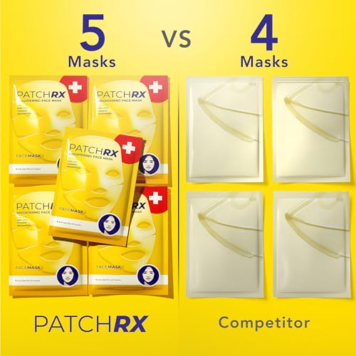 Collagen Face Mask (5 Pack) w/Kojic & Tumeric - Hydrating Sheet Masks for Women - Bio-Collagen Real Deep Mask - Anti Aging Face Mask for Wrinkles