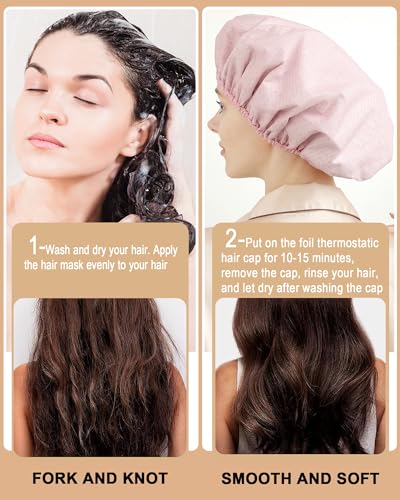 Heat Cap for Deep Conditioning Hair Treatment - 2 Pack