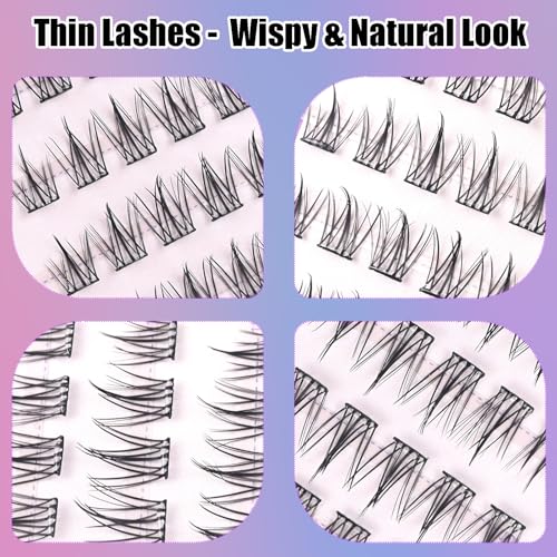 Self Adhesive Eyelash Clusters - 10-12mm Wispy Lashes No Glue