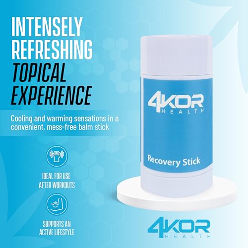 4KOR Hemp Infused Balm Stick – Cooling & Warming Topical, 1 oz