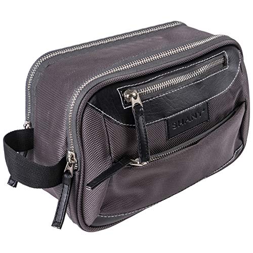 SHANY Cosmetics Portable Toiletry Makeup Bag with Various Compartments - Water-resistant and Scratch-proof Makeup Travel Organizer - BROWN FABRIC