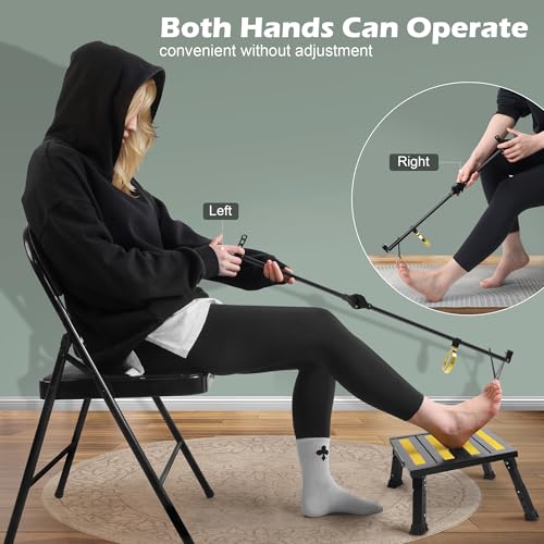 Long Handle Toenail Clippers with Magnifier -Wide Jaw & Ergonomic Design for Seniors, Arthritis & Limited Mobility | Heavy-Duty, No-Bend Trimming(40cm, Black)