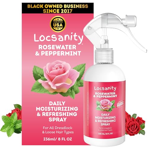 Locsanity Loc Spray - Rosewater & Peppermint Moisturizer 8oz