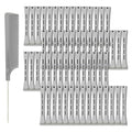 SHEHARUHI Gray 1.5cm Hair Perm Rods 60pcs Curlers with Steel Pintail for Styling