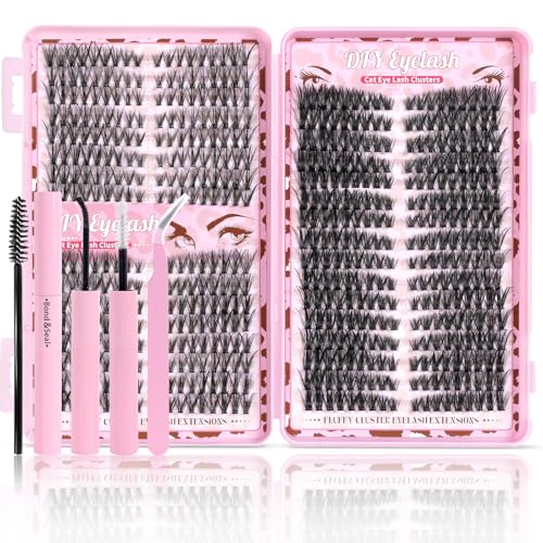 DIY Eyelash Extension Kit - 560 Pcs Natural Cluster Lashes 9-16mm