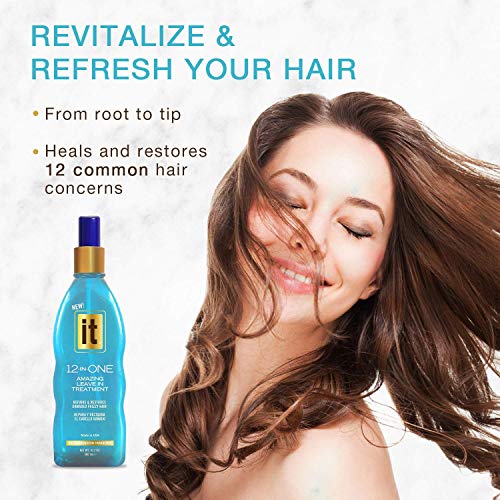 Freeze It 12-in-One Leave-In Hair Treatment with Abyssinian Oil - Hydrating & Repairing Spray for Damaged Hair, 10.2 oz