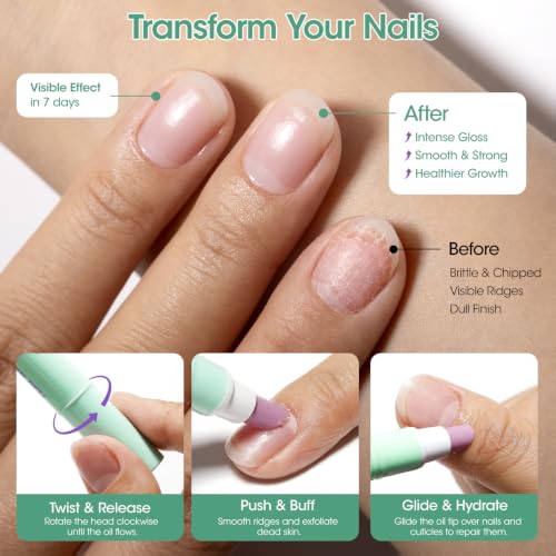 GELLEN Cuticle Pusher Oil Pen 2-Pack | Ceramic Nail Care Tool