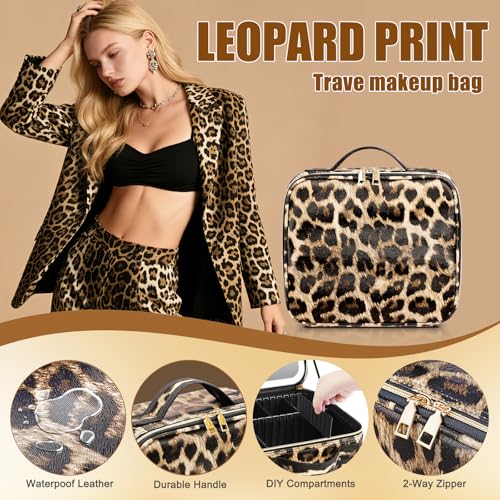 LED Makeup Case with Light Mirror & Adjustable Dividers