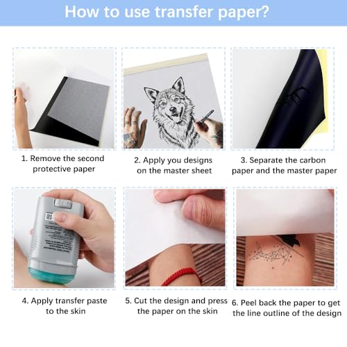 Tattoo Practice Skin Kit 5pcs 3MM + 15pcs Transfer Paper