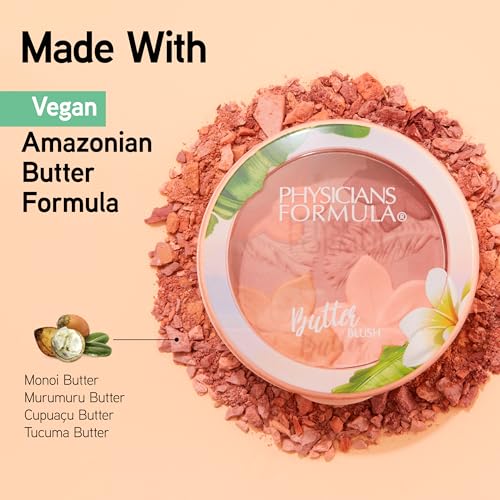 Physicians Formula Matte Monoi Butter Blush Makeup Powder, Mauvy Mattes, Dermatologist Tested