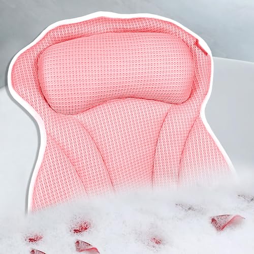 Bath Pillow with 6 Suction Cups - Neck & Back Support