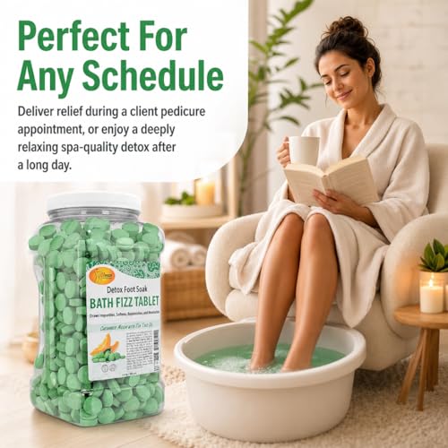SPA REDI Detox Foot Soak Fizz Tablets, 950 Count