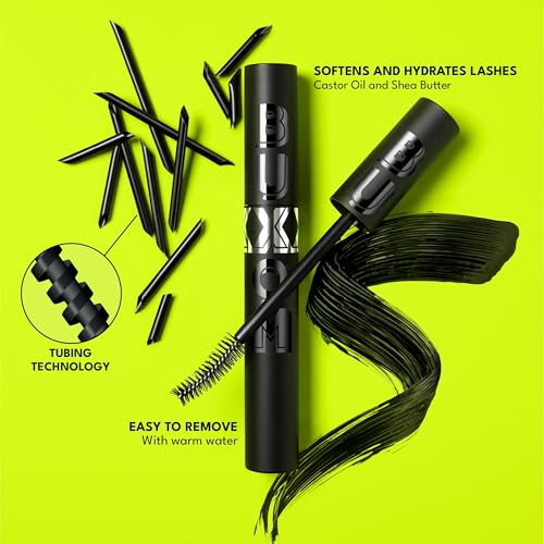 BUXOM Lash Xtension Lift Mascara, Tubing Mascara with 24HR Curl Hold & Star-Fibered Brush for Lift, Length, Volume & Smudge-Proof Wear