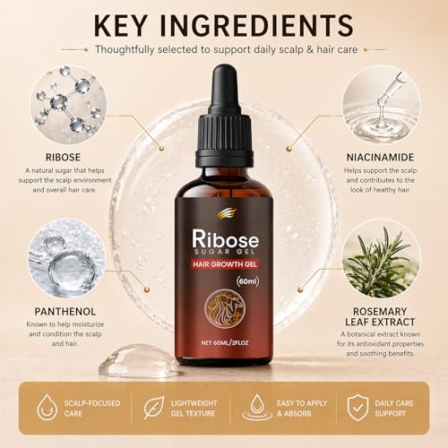 2-Pack Deoxy-D-Ribose Hair Growth Gel for Scalp & Hair Care, 60ML