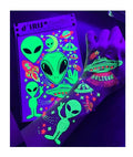 UV Blacklight Reactive Temporary Tattoos – Alien UFO Design Glow in Dark