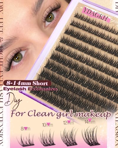 Short Lash Clusters 8-14mm Natural Wispy Eyelash Extensions