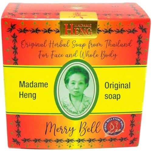Madame Heng¢ç Original Formula Herbal Soap for Face and Body with Fascinating Scent. Large Bar 160 Grams. Ginger, Turmeric, Korean Pine. Imported from Thailand.