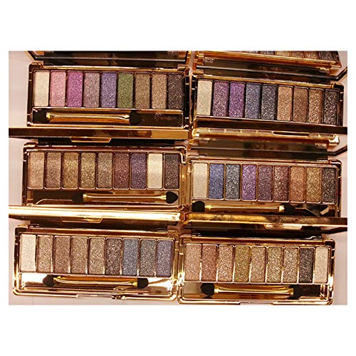 DISAAR BEAUTY 9 Colors Glitter Eyeshadow Eye Shadow Palette & Makeup Cosmetic Brush Set NEW (#04)