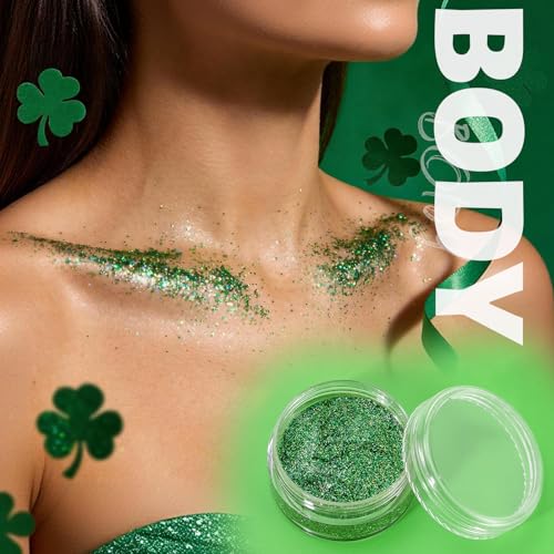 St. Patrick's Day Body Glitter Gel Set - 4 Colors Face Hair Makeup