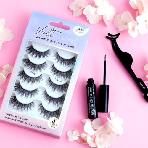 CALA Faux Mink Wispy Lashes 5-Pack | Lightweight Strip Lashes