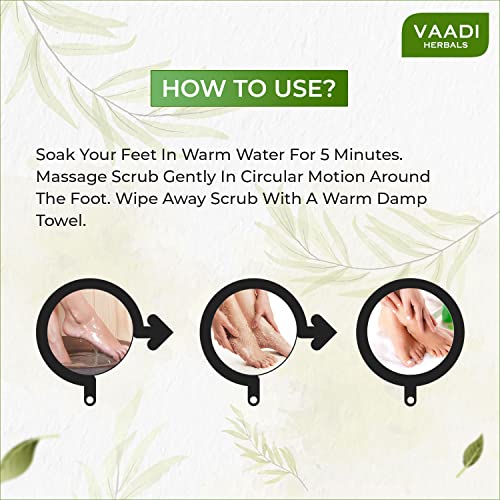 Vaadi Herbals Natural Foot Scrub Cream - Anti-Fungal Callus Remover, 110g