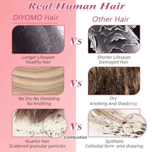 I Tip Hair Extensions - Human Hair, #16/22 Light Blonde Highlighted Bleach Blonde 20 Inch For Women Soft & Natural Itip Human Hair Extensions 50g 60s