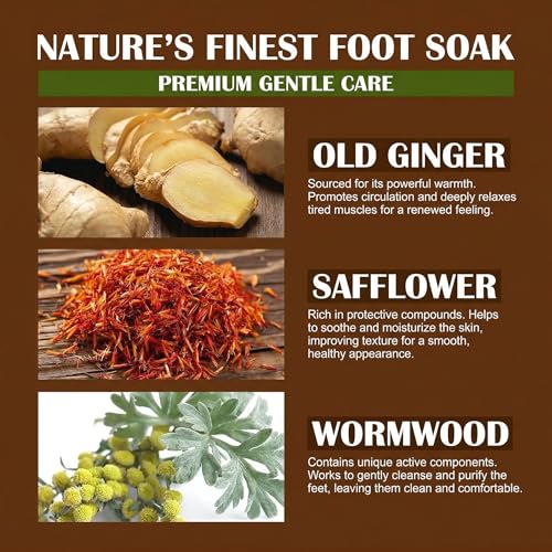 Ginger & Mugwort Herbal Foot Soak Effervescent Tablets - 20 Count
