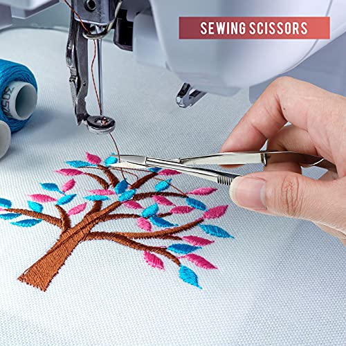 Embroidery Scissors 4.7 Inch Curved Tip Stainless Steel 2 Pack