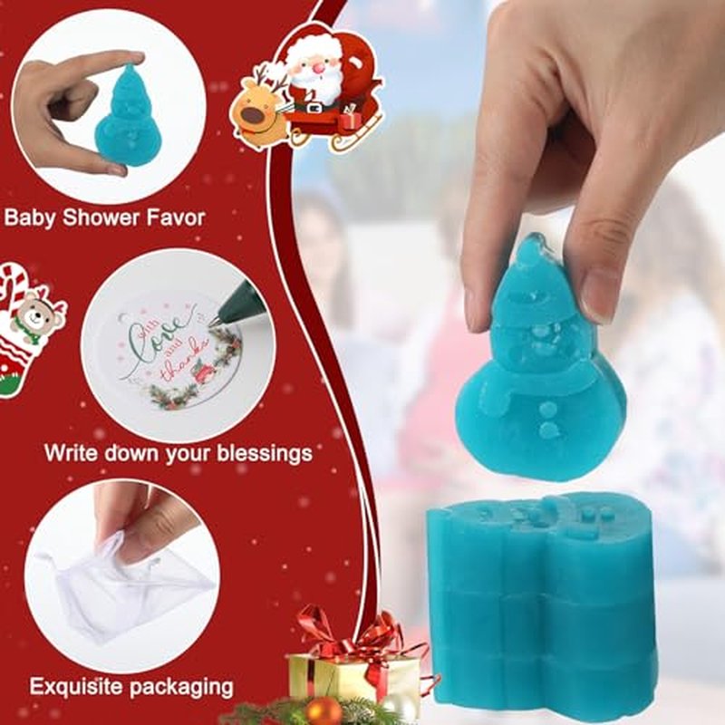 60 Set Christmas Soap Bar Gift Set Christmas Handmade Soaps Bulk Xmas Tree Snowman Gingerbread Snowflake Soaps with 50 Organza Bags 50 Thanks Tags Fun Holiday Stocking Stuffer Party Favors