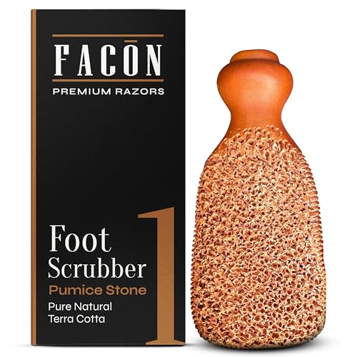 Facón Terracotta Pumice Stone - 2-Sided Foot Callus Remover & Scrubber