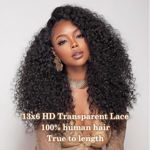 Ladoux 13x6 Kinky Curly Lace Front Wig - 180% Density, 14 Inch