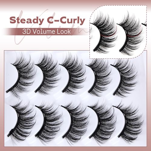 Magnetic Eyelashes Kit with Eyeliner - Reusable, No Glue