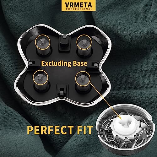 VRMETA 4 PCS Shaver Head Replacement Blades for Skull Pitbull Carver PRO 4 Electric Razor Replacement head