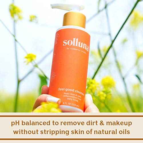 Solluna by Kimberly Snyder Hydrating Anti-Aging Facial Cleanser ? Soothing pH Balanced Gentle Face Wash ? Moisturizing Natural Oils & Plant Botanicals (4oz) Cruelty-Free, Non-Toxic, Vegan & Non-GMO